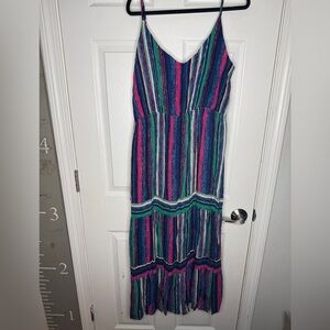 CBRAND BOUTIQUE Striped Maxi‎ Dress Size XXL Beachy Vacation Summer